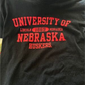 4 University of Nebraska Cornhuskers t-Shirts. Black & red. Size large